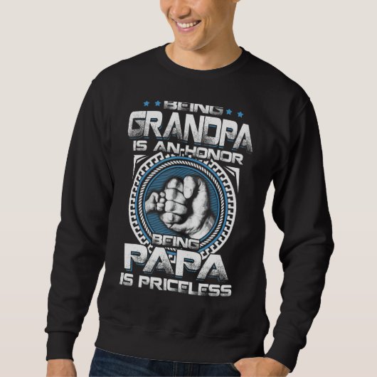 Mannen opa is een eerbetoon dat papa een prijs is trui (Voorkant)
