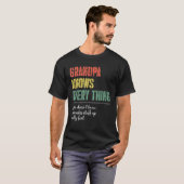 Mannen opa kent alles 60ste Vaderdag T-shirt (Voorkant volledig)