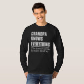 Mannen opa kent alles 60ste Vaderdag T-shirt (Voorkant volledig)