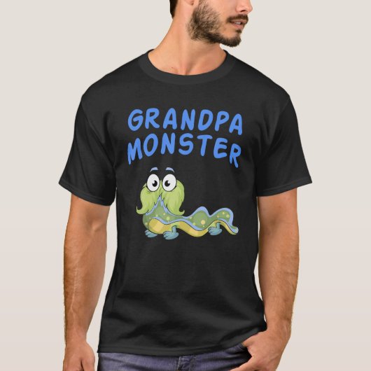 Mannen Opa Monster shirt Verjaardag Familie Monste (Voorkant)