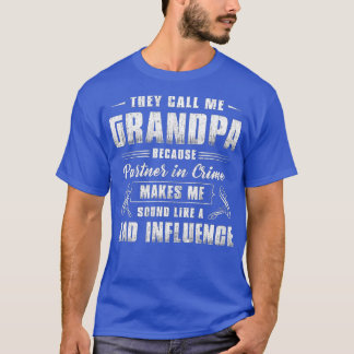 Mannen opa partner in misdaad Funny opa Fathe T-shirt