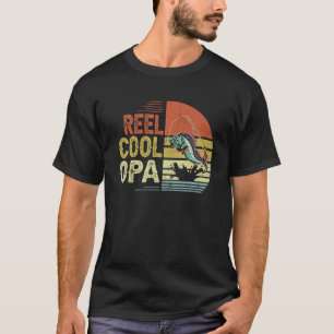 Mannen Opa Reel Cool Opa Fisherman Fathers D T-shirt