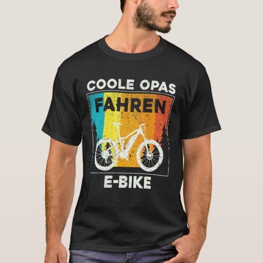 Mannen opa Ride Ebike Electric Bike Grandfa T-shirt (Voorkant)