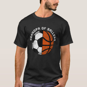 Mannen opa van ballers grappig voetbal basketbal g t-shirt