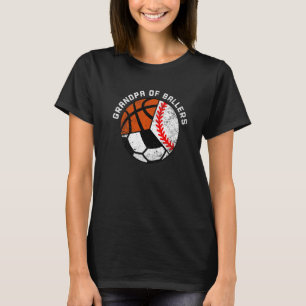 Mannen Opa Van Ballers Honkbal Voetbal Basketbal T-shirt