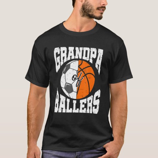 Mannen opa van balletschap grootvader Basketbal T-shirt (Voorkant)