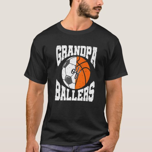 Mannen opa van balletschap grootvader Basketbal T-shirt (Voorkant)