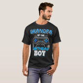 Mannen opa van de Birthday Boy Matching Video Ga T-shirt (Voorkant volledig)