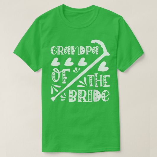 Mannen opa van de briddeweddenschappen en de bache t-shirt (Design voorkant)