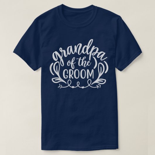 Mannen opa van de Groom Matching Wedding and Bac T-shirt (Design voorkant)