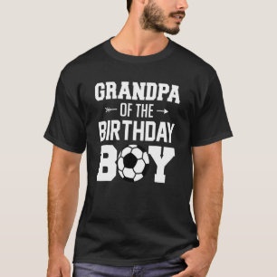 Mannen opa van de verjaardagsjongen voetbaljongen t-shirt