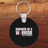 Mannen opa van een krijger Bourgondische lint sikk Sleutelhanger (Voorkant)