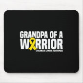 Mannen opa van een krijger lint kinderkanker muismat (Voorkant)
