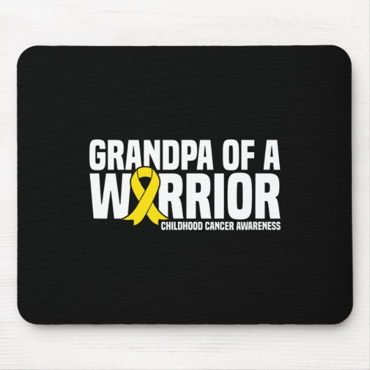 Mannen opa van een krijger lint kinderkanker muismat (Voorkant)