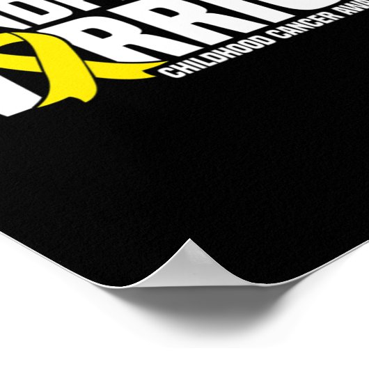 Mannen opa van een krijger lint kinderkanker poster (Hoek)