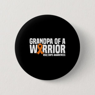 Mannen opa van een krijger Oranje lint RSDCRPS AW Ronde Button 5,7 Cm