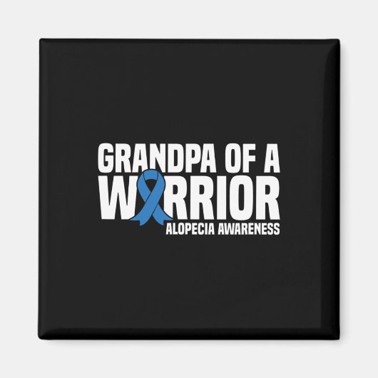 Mannen opa van een Warrior Blue Ribbon Alopecia Aw Magneet (Voorkant)