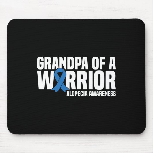 Mannen opa van een Warrior Blue Ribbon Alopecia Aw Muismat (Voorkant)