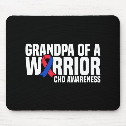 Mannen opa van een Warrior CHD Congenital Heart Di Muismat (Voorkant)