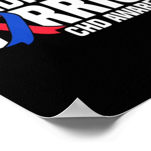 Mannen opa van een Warrior CHD Congenital Heart Di Poster (Hoek)