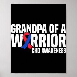 Mannen opa van een Warrior CHD Congenital Heart Di Poster