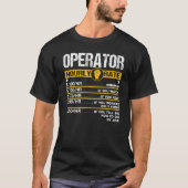 Mannen operator Uurly Rate Mechanic Excavator Labo T-shirt (Voorkant)
