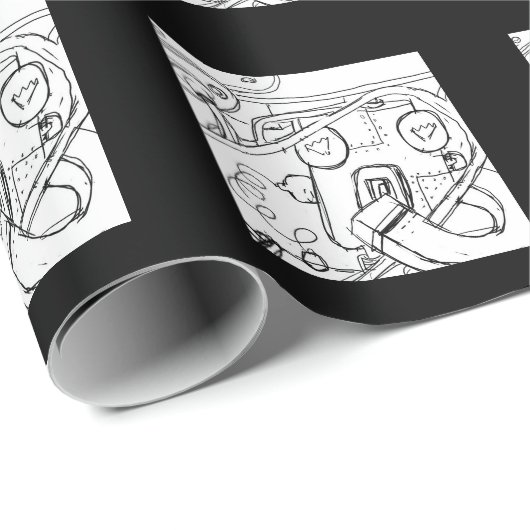 Mannen oppakpapier cadeaupapier (Rol Hoek)