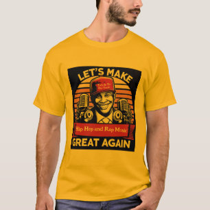 Mannen Oranje Hip Hop T-shirt