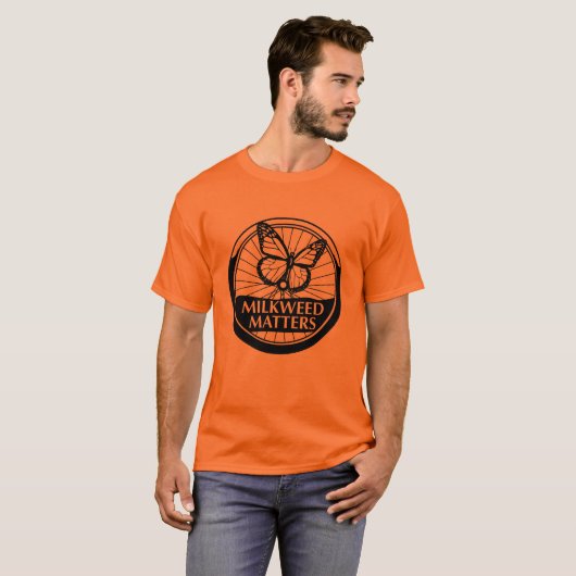 Mannen Oranje Shirt B/W Logo (Voorkant volledig)