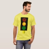 Mannen Oranje verkeerslicht Shirt (Voorkant volledig)