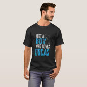 Mannen orca-afbeelding voor Mannen van jongens Kin T-shirt (Voorkant volledig)
