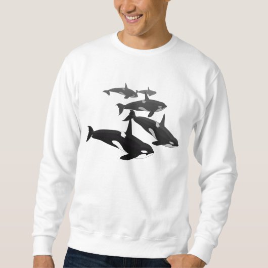 Mannen Orca Whale Shirt Killer Whale Art Sweatshir (Voorkant)