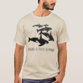 Mannen Orca Whale T-Shirt Biologische Orka Shirt (Voorkant)