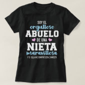 Mannen Orgulloso abuelo de una Nieta maravillosa T T-shirt (Design voorkant)
