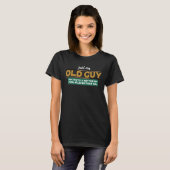 Mannen oude Guy Pool Player Billiards opa T-shirt (Voorkant volledig)