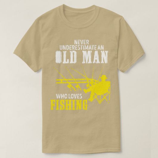 Mannen Oude Man Vist Vaderdag T-shirt (Design voorkant)