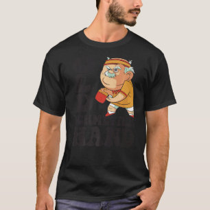 Mannen ouwe vlinder met opa-klep t-shirt