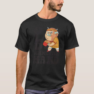 Mannen ouwe vlinder met opa-klep t-shirt