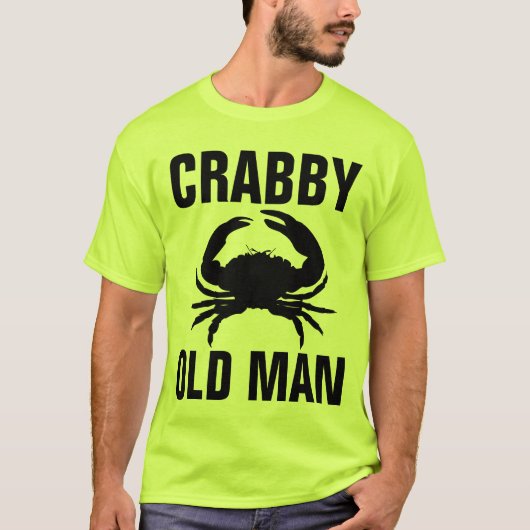 Mannen OVER DE HILL BIRTHDAY "CRABBY" T-Shirts (Voorkant)