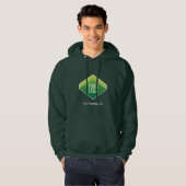 Mannen Overgedragen overhemden met aangepaste Logo Hoodie (Voorkant volledig)