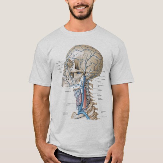 Mannen overhemd met anatomie t-shirt (Voorkant)