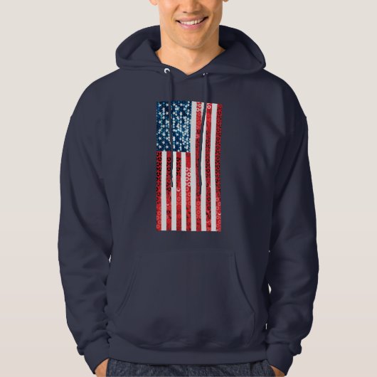 mannen overhemd met vlag hoodie (Voorkant)