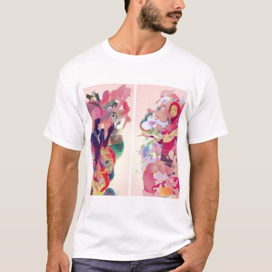 Mannen overhemd t-shirt (Voorkant)