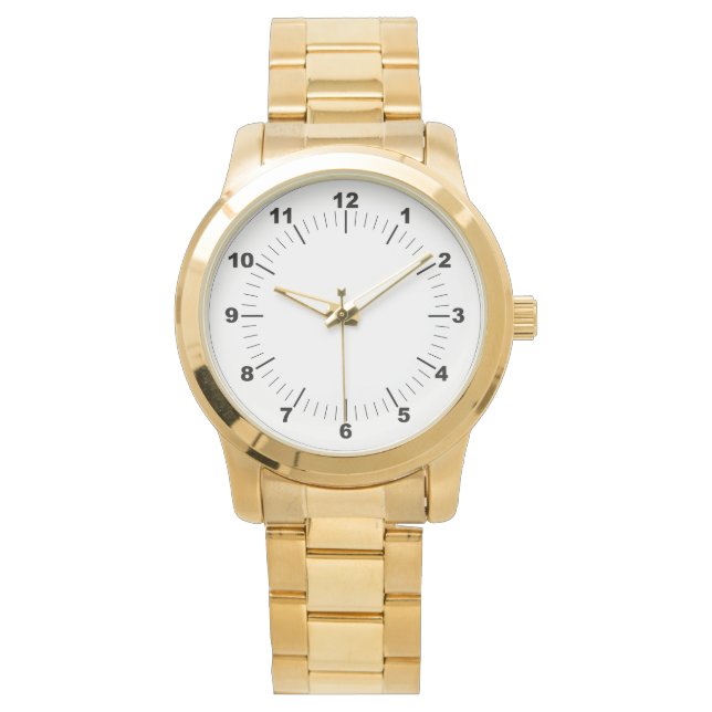 Mannen Oversized gouden armband horloge (Voorkant)
