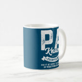 Mannen Pa kent alles van 60th Gift Funny Vader Koffiemok (Voorkant rechts)