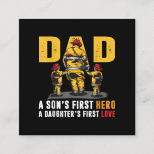 Mannen pa Sons First Hero Daughters First Love Fir Vierkante Visitekaartje