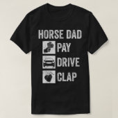 Mannen paardenvader betaalt station Clap Equestria T-shirt (Design voorkant)
