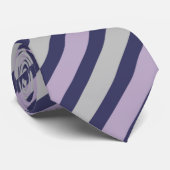 Mannen Paars/grijze streep Stropdas (Opgerold)