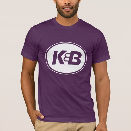 Mannen Paars T-shirt K&B (Voorkant)
