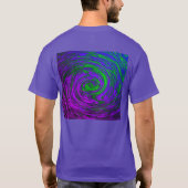 Mannen Paarse Abstracte kunstwerveling T-shirt (Achterkant)